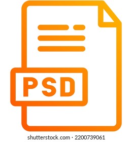 file format icon group created in orange gradient style