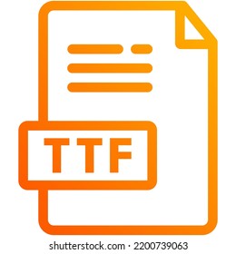 file format icon group created in orange gradient style