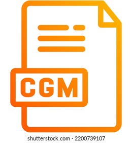 file format icon group created in orange gradient style