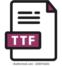 file format icon group created with color style