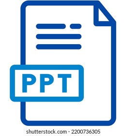 file format icon group is made with a blue line style