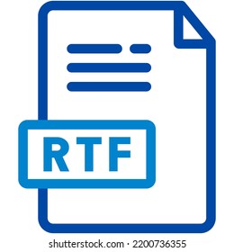 file format icon group is made with a blue line style