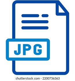 file format icon group is made with a blue line style