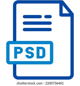 file format icon group is made with a blue line style