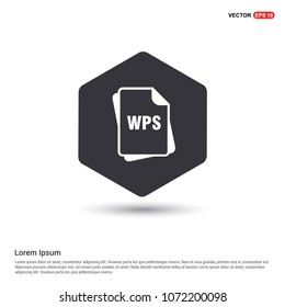 file format icon. Hexa White Background icon template