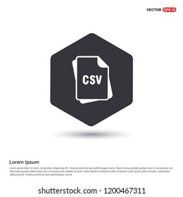 file format icon. Hexa White Background icon template - Free vector icon