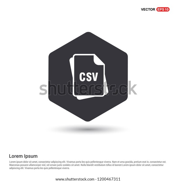 File Format Icon Hexa White Background Stock Vector (Royalty Free ...