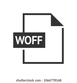File format icon series in black and white. Web fonts. Vector illustration.