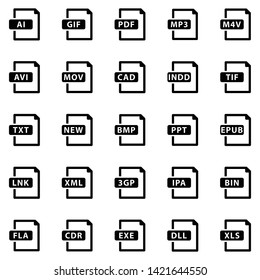 File Format Icon Set - 2 (Black Series)