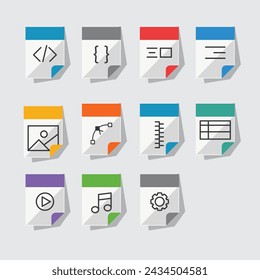 File Format Icon Set Collection