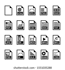File Format Icon Set Style