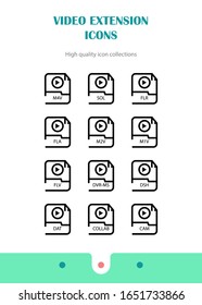 File format icon set vector