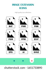 File format icon set vector