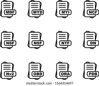 File Format Icon set for web and mobile applications
     