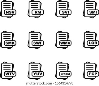 File Format Icon set for web and mobile applications
     