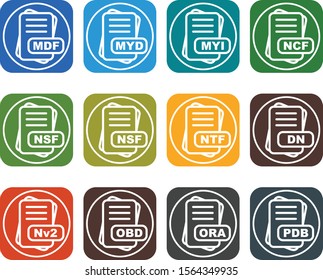 File Format Icon set for web and mobile applications
     