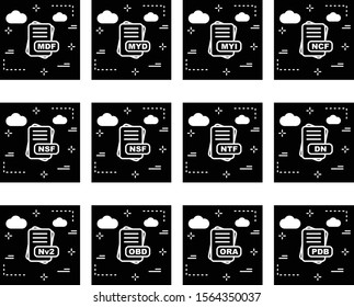 File Format Icon set for web and mobile applications
     