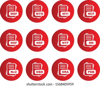 File Format Icon set for web and mobile applications
     