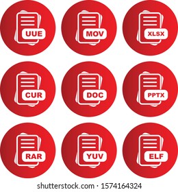 File Format Icon set for web and mobile applications
     