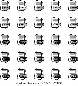 File Format Icon set for web and mobile applications
      