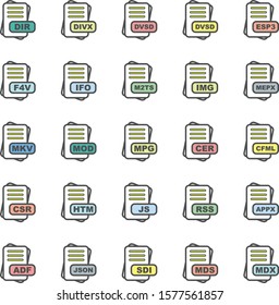 File Format Icon set for web and mobile applications
      