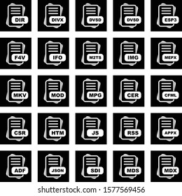 File Format Icon set for web and mobile applications
      