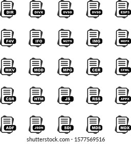 File Format Icon set for web and mobile applications
      