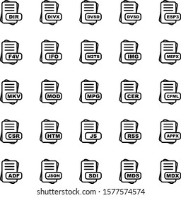 File Format Icon set for web and mobile applications
      