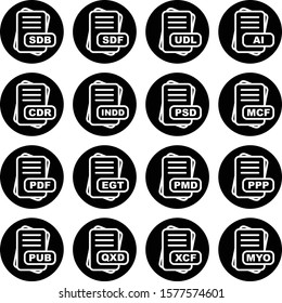 File Format Icon set for web and mobile applications
      