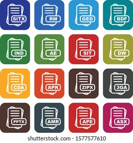 File Format Icon set for web and mobile applications
     