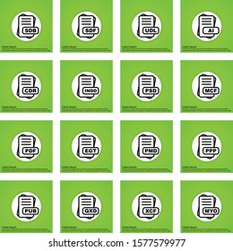 File Format Icon set for web and mobile applications
      