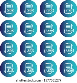 File Format Icon set for web and mobile applications
      