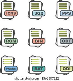 File Format Icon Set For Your Project