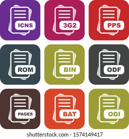 File Format Icon Set For Your Project