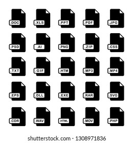 file format icon template