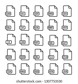file format icon trendy