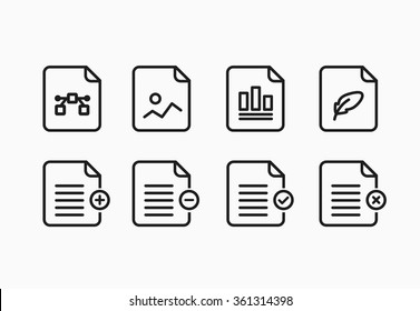 File format icons in flat style. Vector Illustration