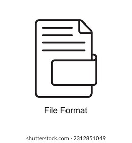 File Format Outline Icon Design illustration. Art and Crafts Symbol on White background EPS 10 File
