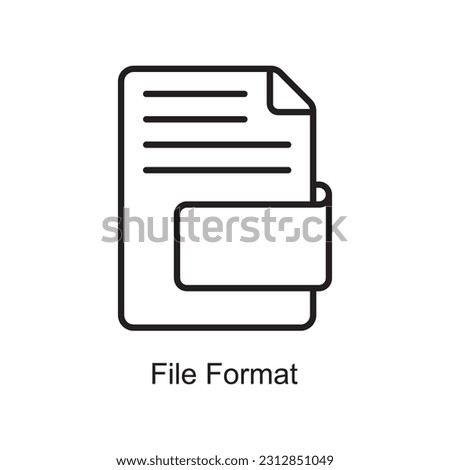 File Format Outline Icon Design illustration. Art and Crafts Symbol on White background EPS 10 File
