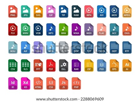 File format, file type icon