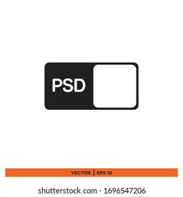 file format type psd icon design vector illustration