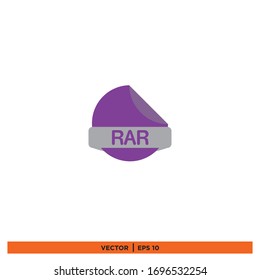 file format type rar icon design vector illustration
