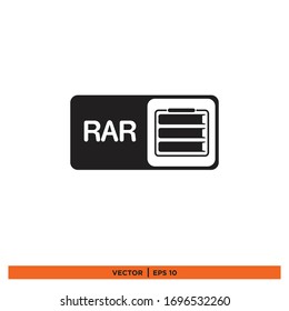 file format type rar icon design vector illustration