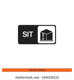 file format type sit icon design vector illustration