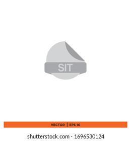 file format type sit icon design vector illustration