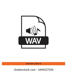 file format type wav icon design vector illustration