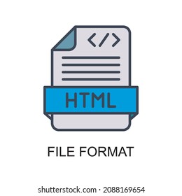 File Format vector Filled outline Icon Design illustration. Web And Mobile Application Symbol on White background EPS 10 File