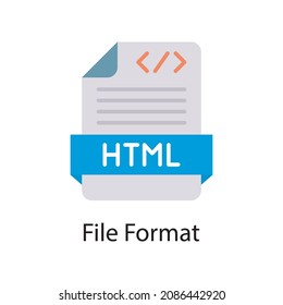 File Format vector Flat Icon Design illustration. Web And Mobile Application Symbol on White background EPS 10 File