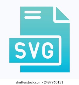 File Format Vector Icon, Paper Icon, Isolated Gradient Vector Icon.