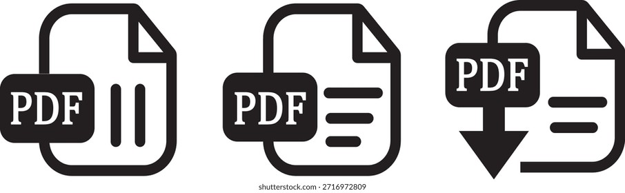 Formatos de archivo en signo de diseño plano, icono de archivo. Papel escrito doblado, símbolo de colección de Vector de estilo de contorno, ícono de etiquetas de archivo de Web,
